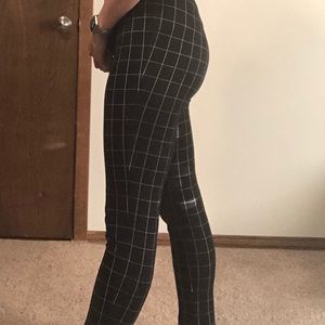 Express Window Paned High Waist Leggings L